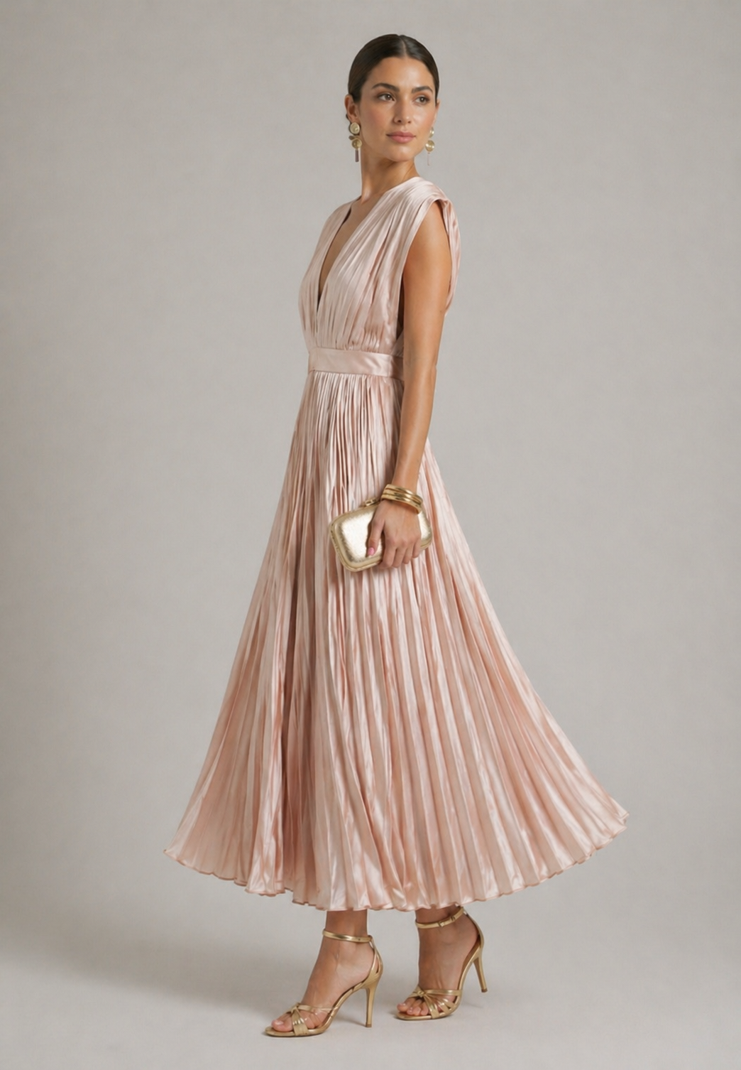 Ellis & Johnson™ | Timeless Pleated Midi Dress