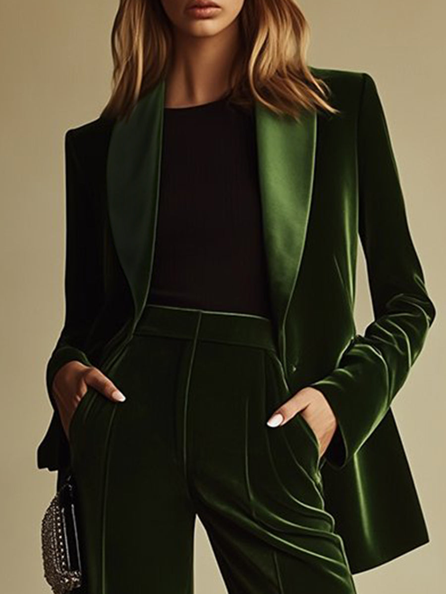 Violetta - Luxe Velvet Power Suit