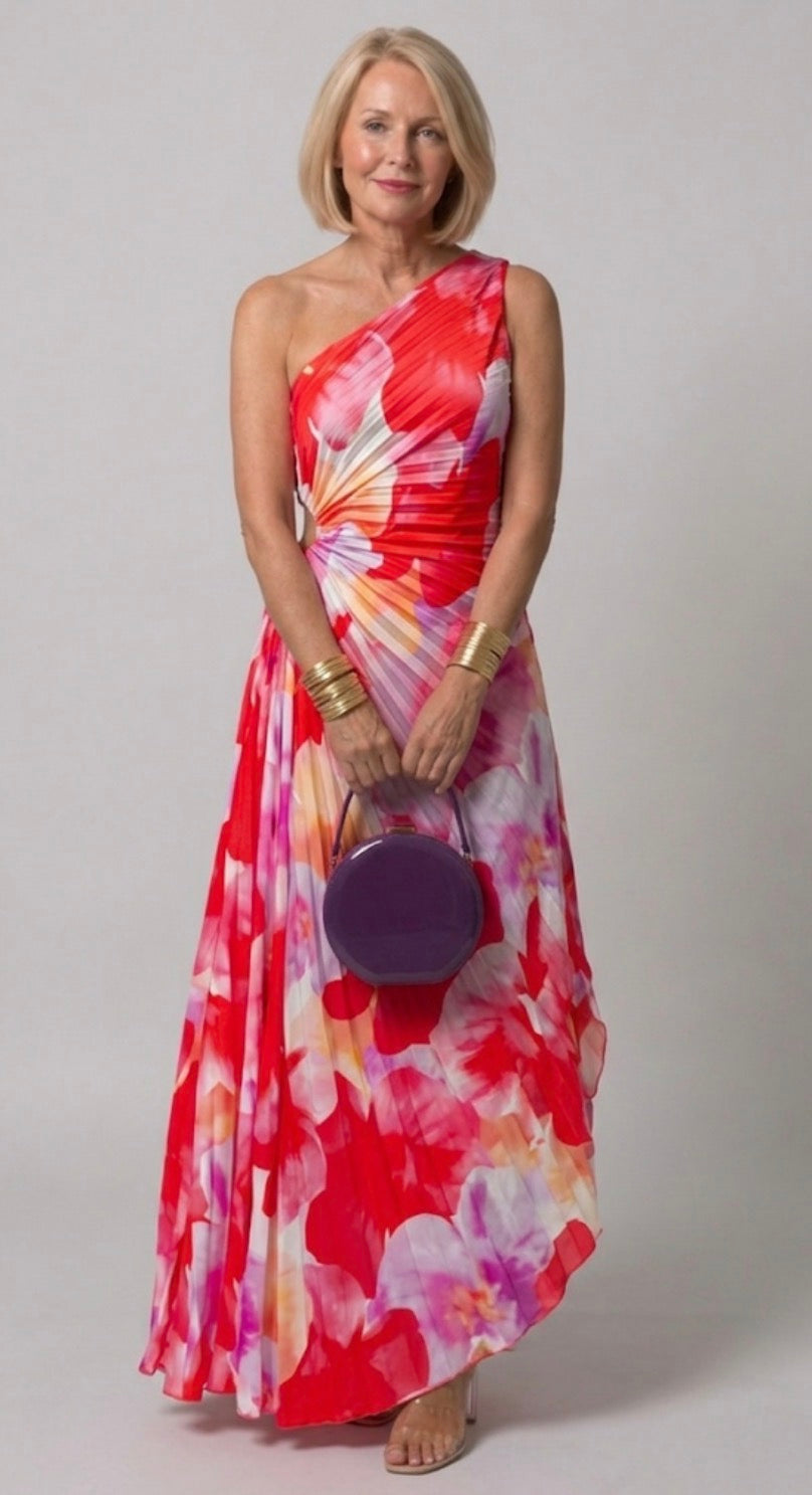 Ellis & Johnson™ | Vibrant Tropical Evening Dress