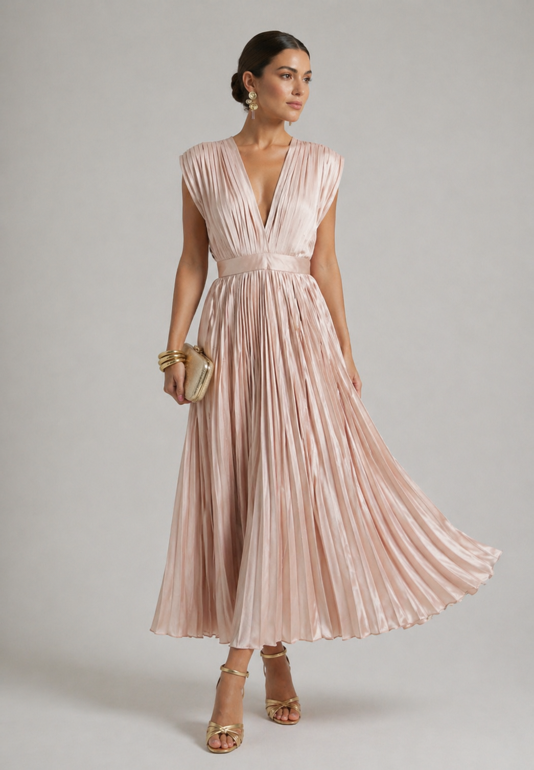 Ellis & Johnson™ | Timeless Pleated Midi Dress