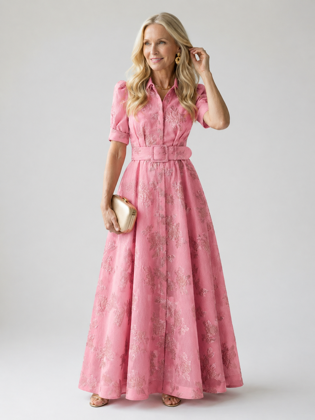 Ellis & Johnson™ | Belted Floral Maxi Dress
