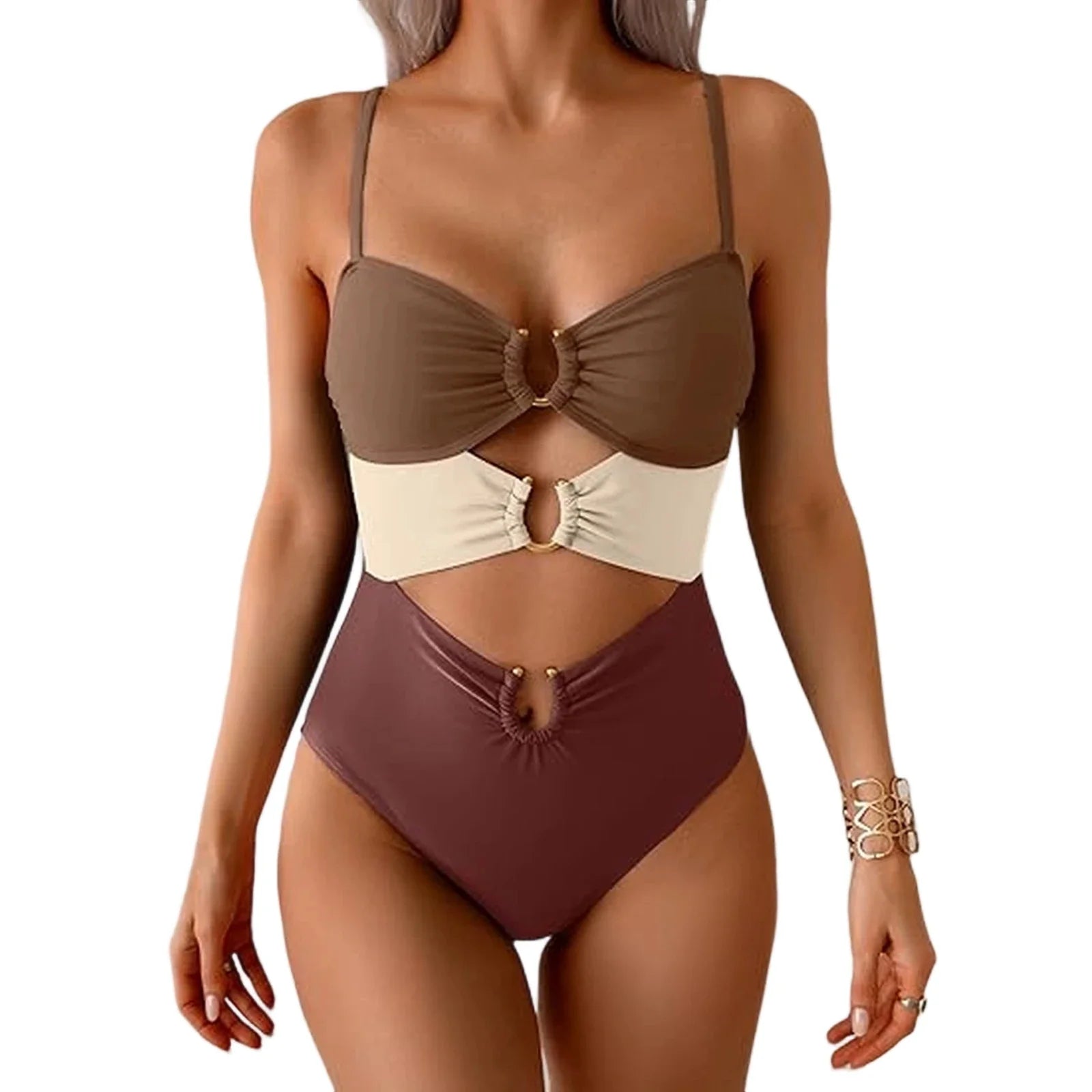 Aurora | Ring Detail High Leg One-Piece Swimsuit