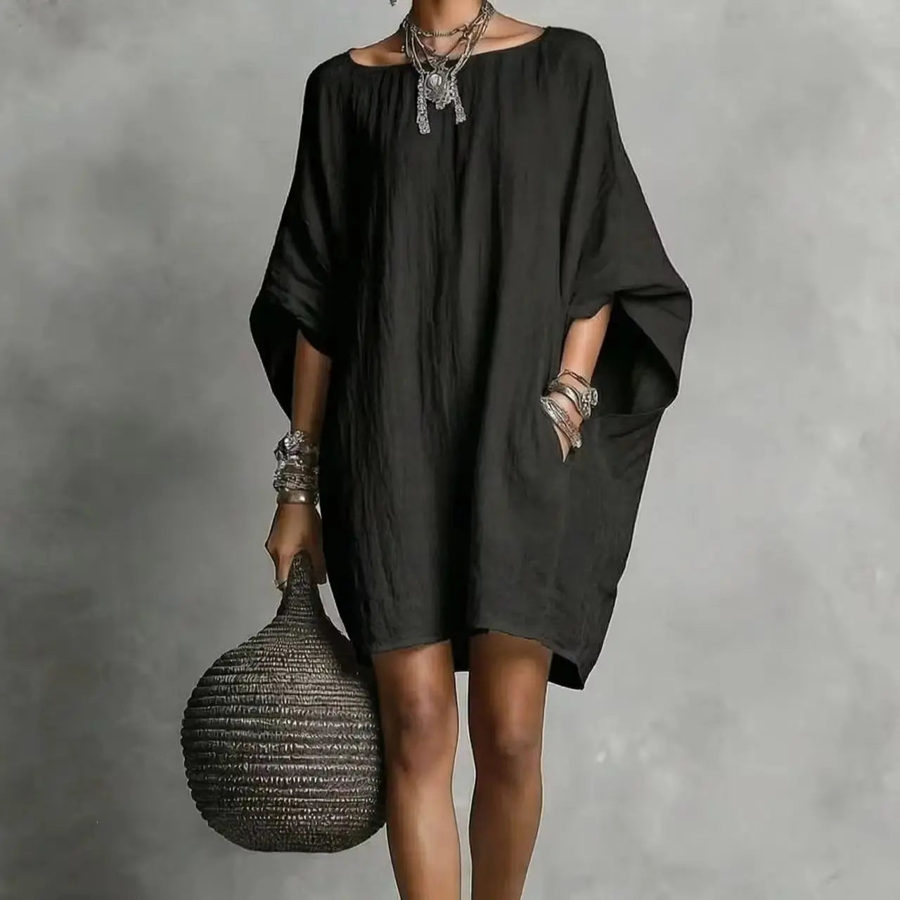 Celeste | Elegant Off-Shoulder Long Sleeve Dress