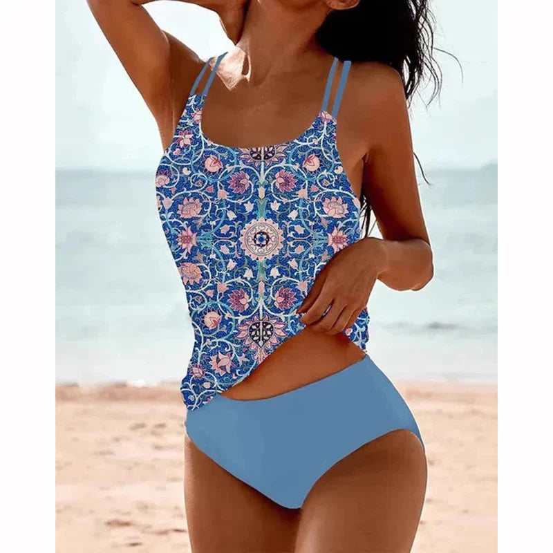 Marina | Printed Backless High Waist Bikini