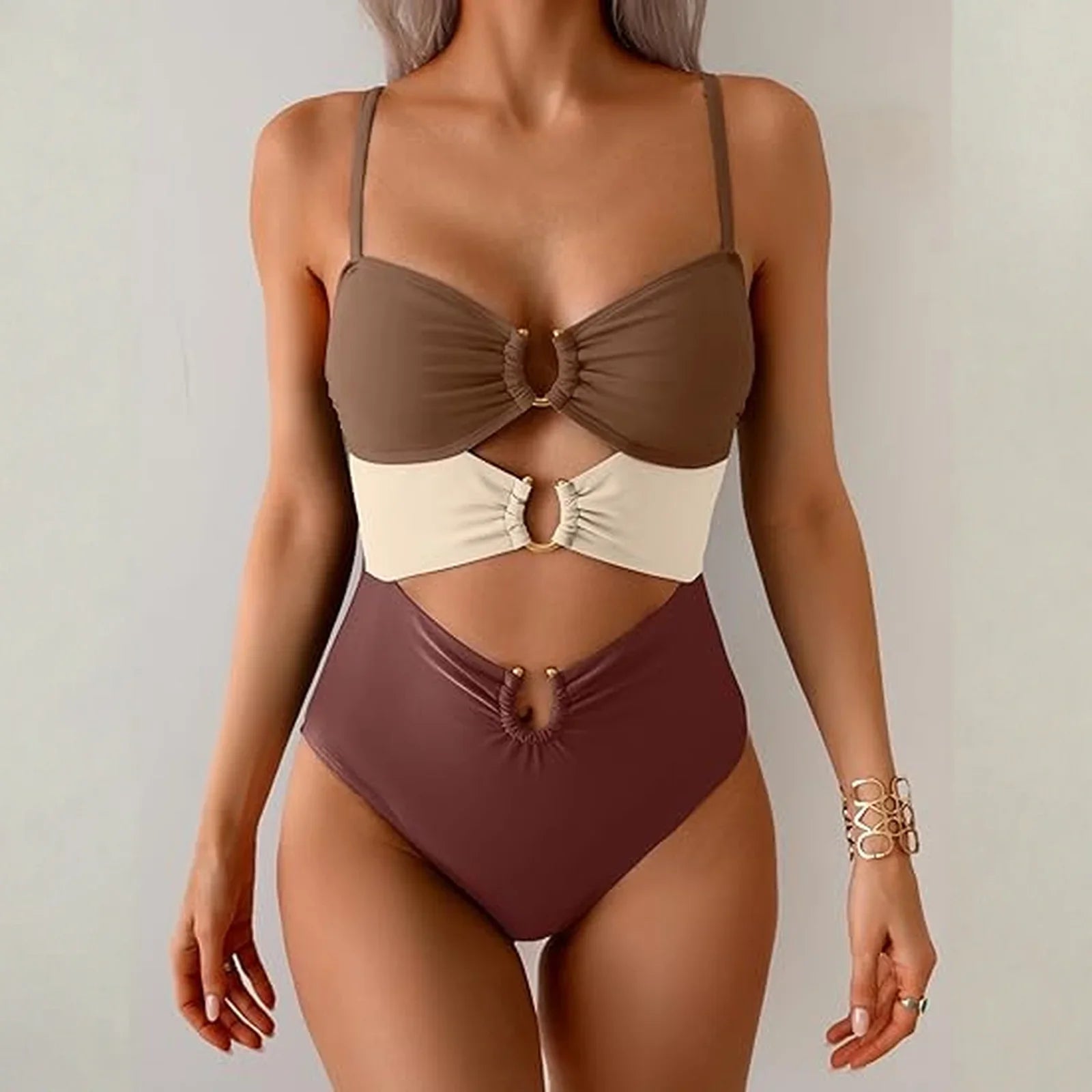 Aurora | Ring Detail High Leg One-Piece Swimsuit