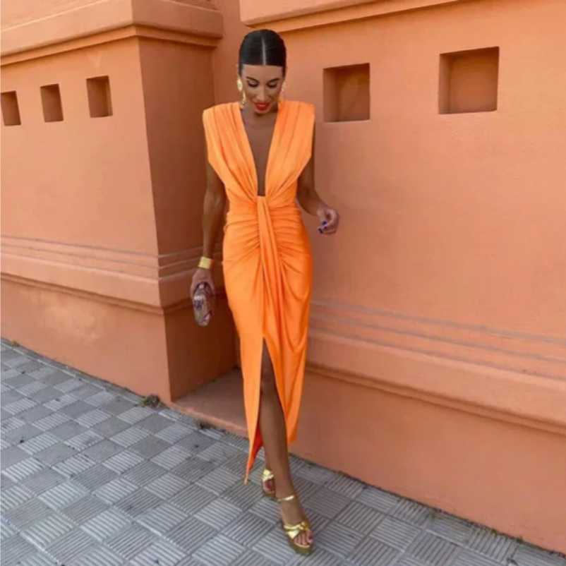 Ellis & Johnson™ | Elegant Pleated Dress