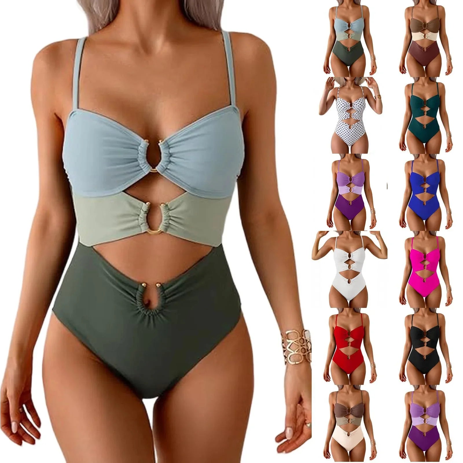 Aurora | Ring Detail High Leg One-Piece Swimsuit