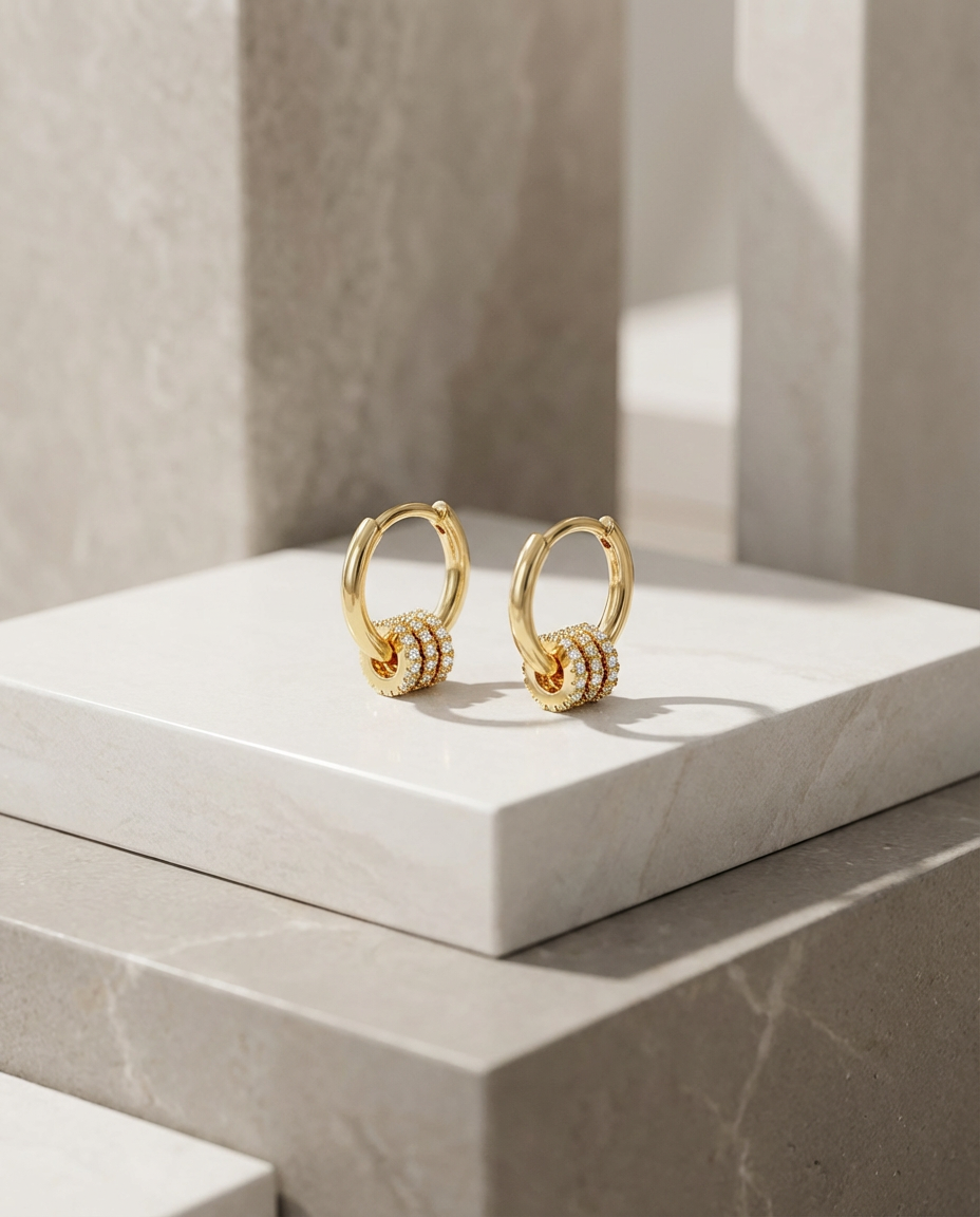 Trinity Charm Earrings