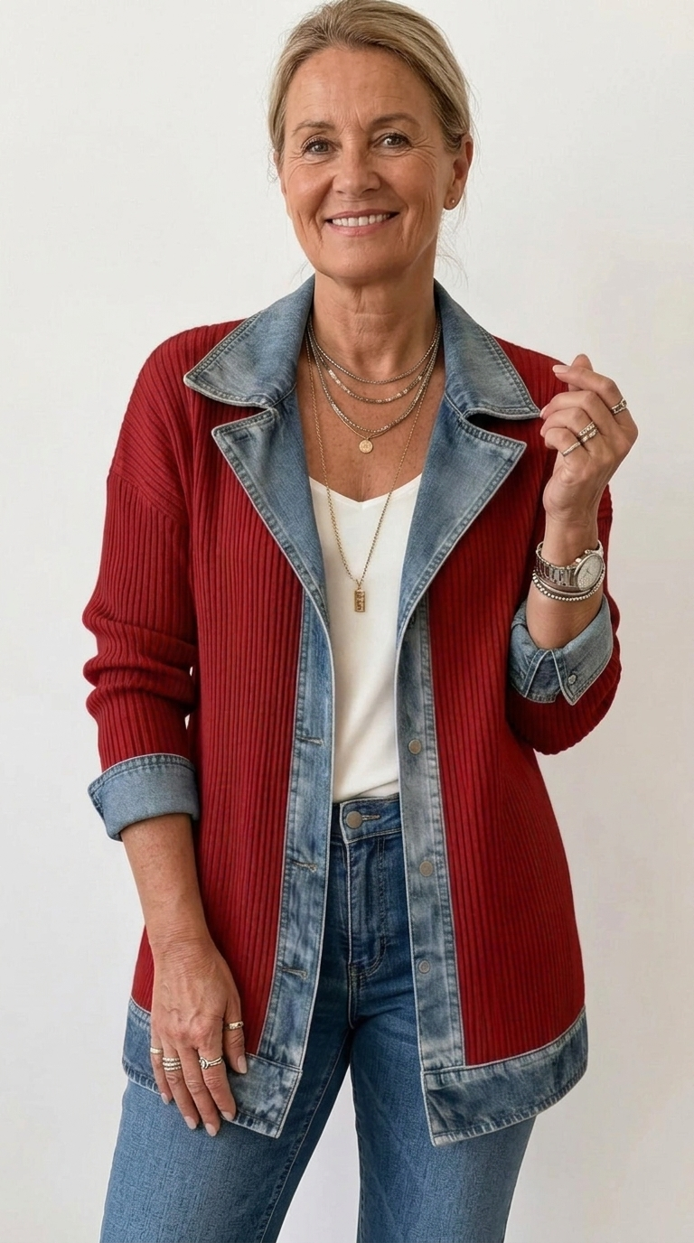 Margaret | Layered Knit Jacket