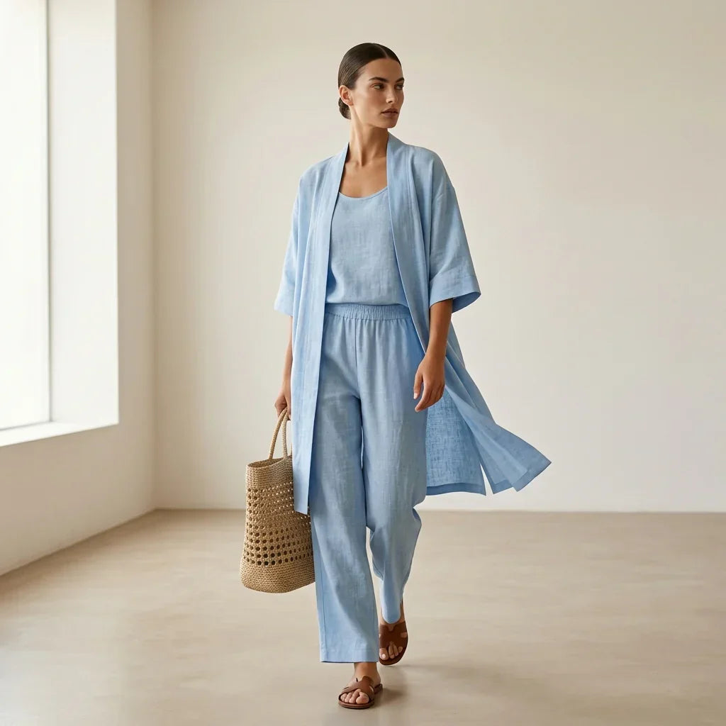 Sadie - Elegant Linen Three-Piece Set