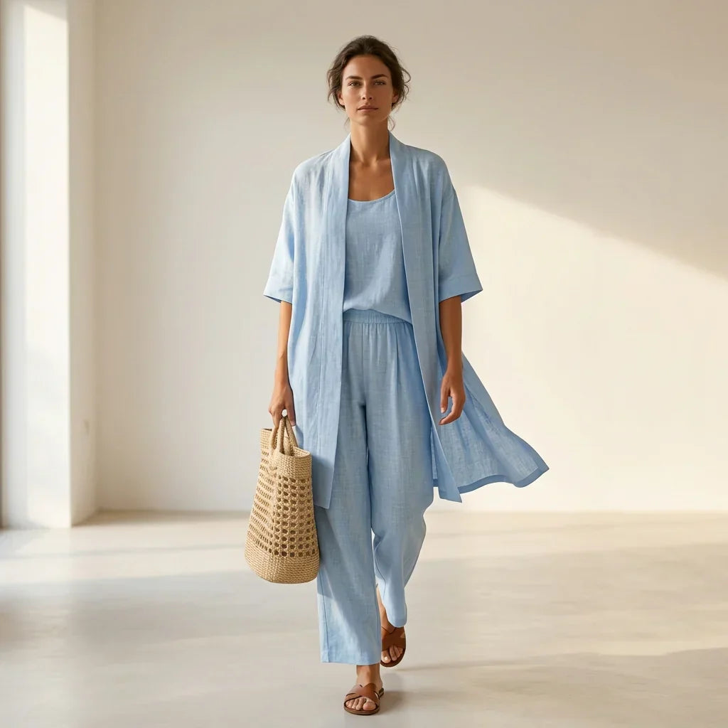 Sadie - Elegant Linen Three-Piece Set