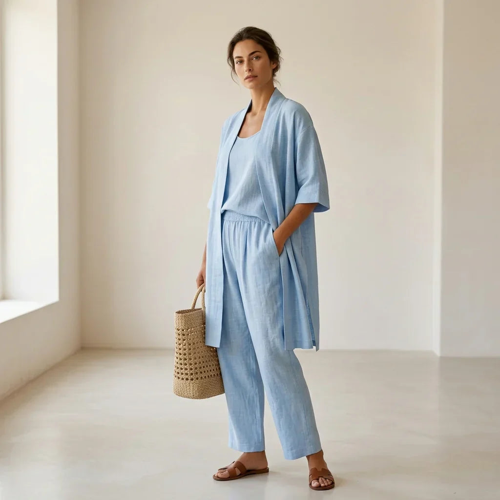 Sadie - Elegant Linen Three-Piece Set