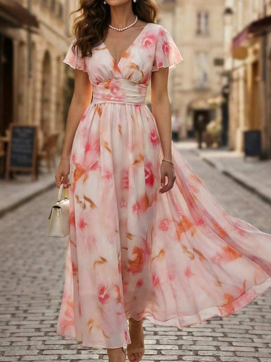 Emery Floral V-Neck Dress