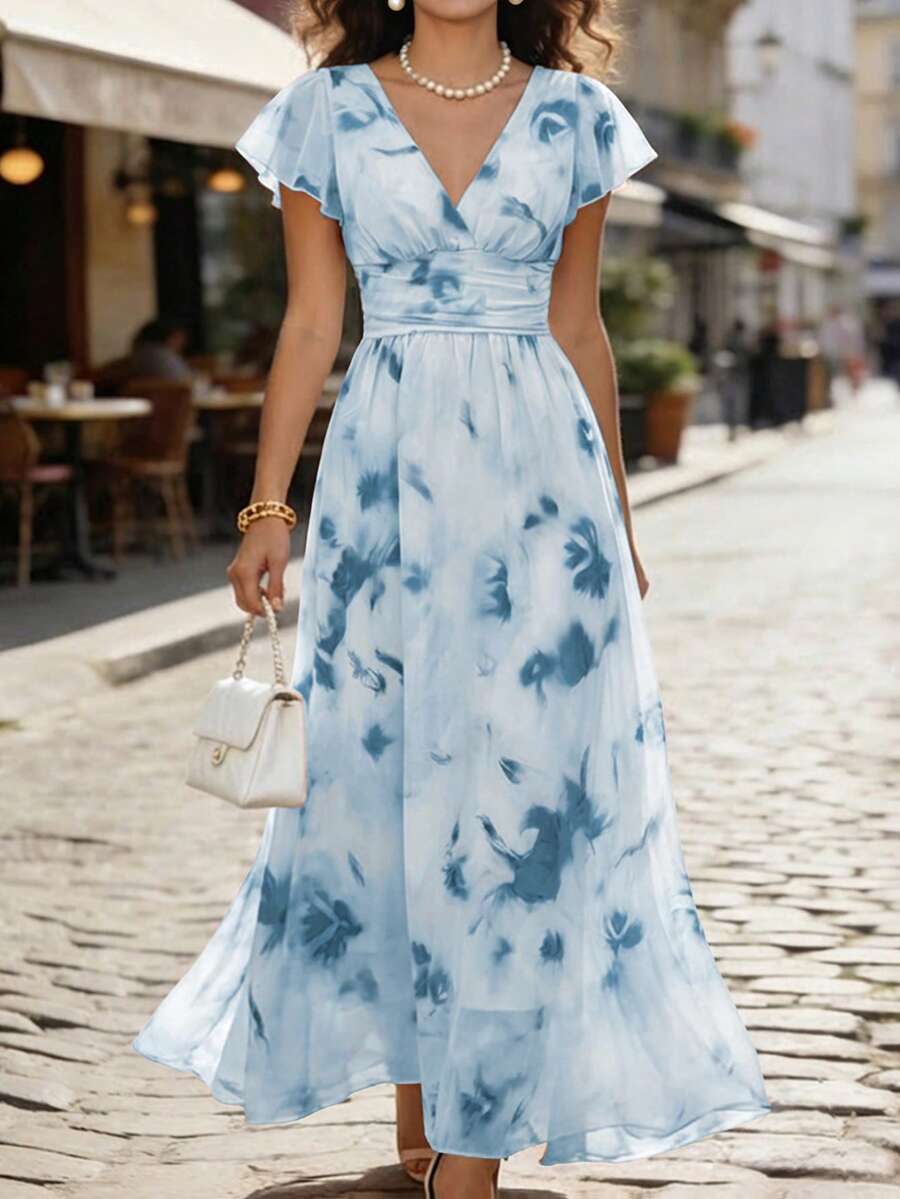 Emery Floral V-Neck Dress