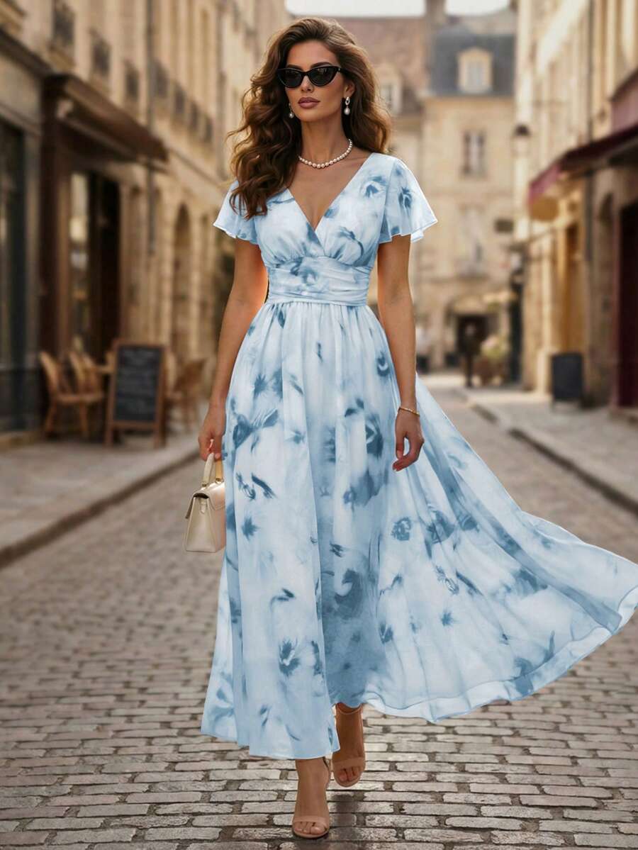 Emery Floral V-Neck Dress