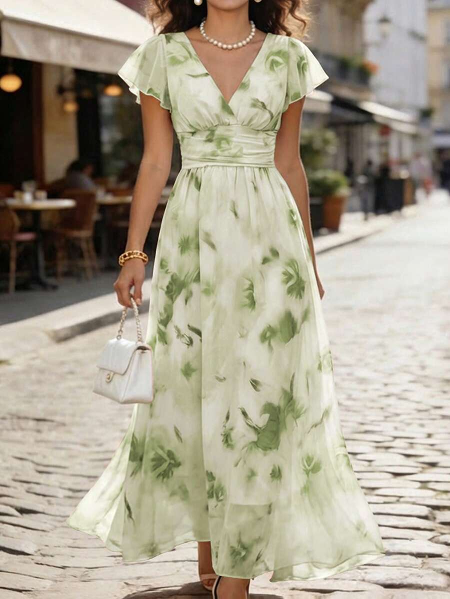 Emery Floral V-Neck Dress