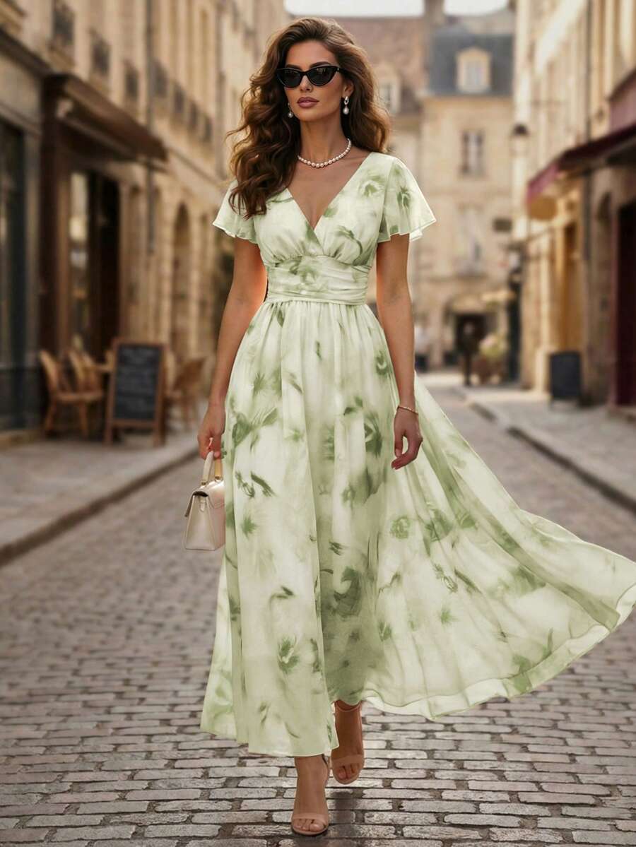 Emery Floral V-Neck Dress