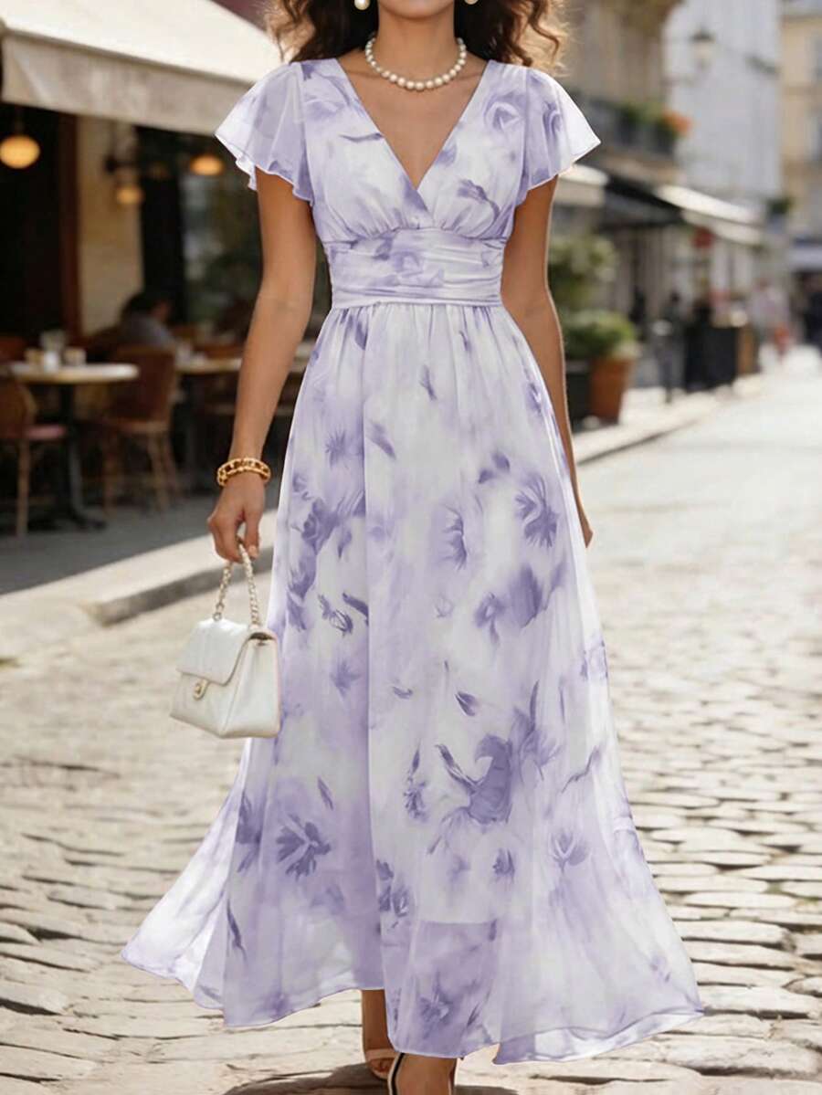 Emery Floral V-Neck Dress