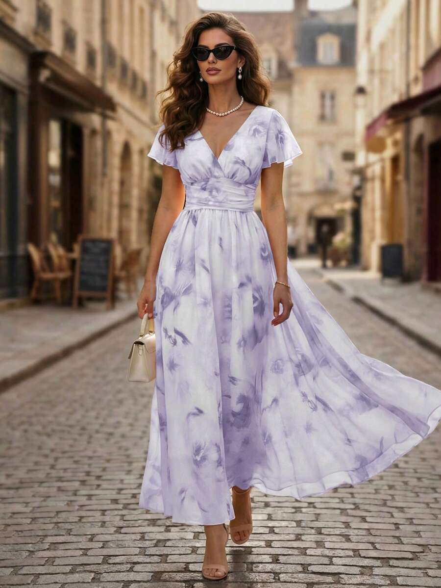 Emery Floral V-Neck Dress