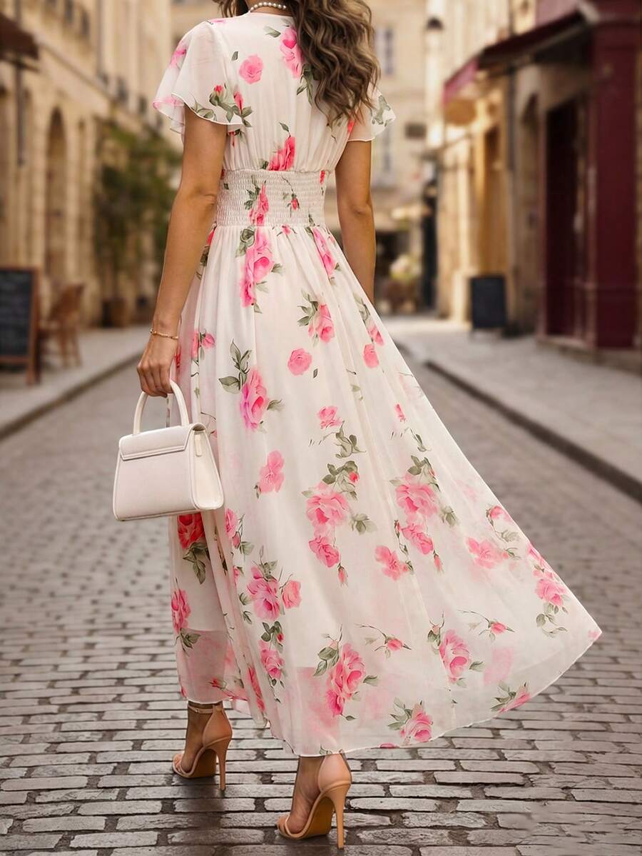 Emery Floral V-Neck Dress