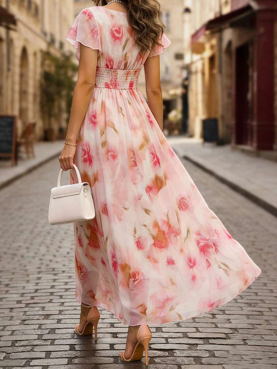 Emery Floral V-Neck Dress