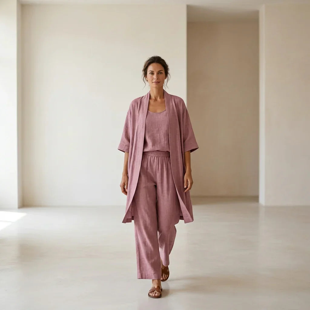 Sadie - Elegant Linen Three-Piece Set