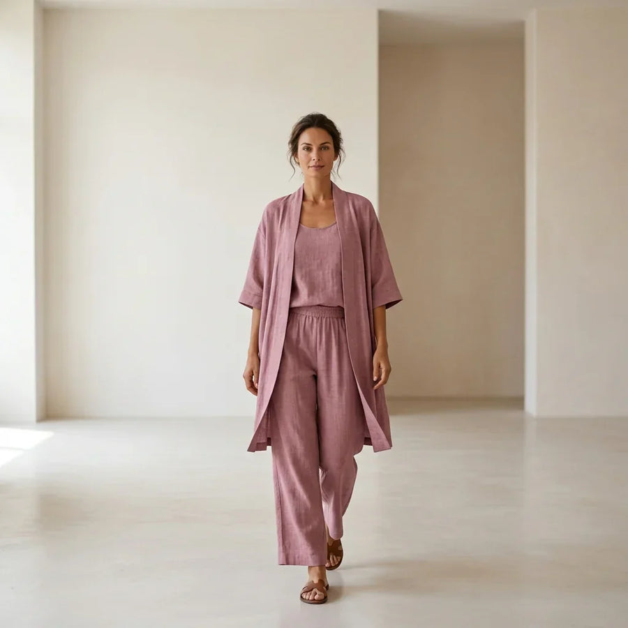 Sadie - Elegant Linen Three-Piece Set
