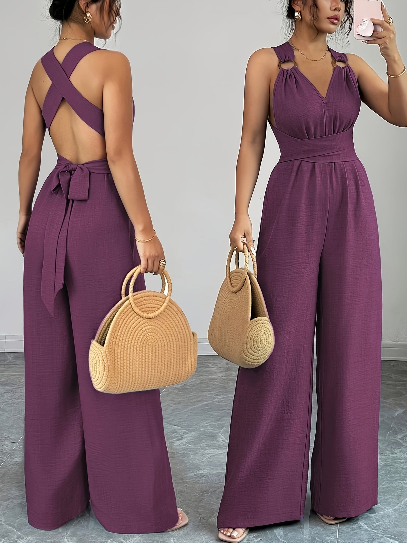 Emily | Elegant Linen and Cotton Jumpsuit