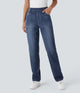 Painting blue denim
