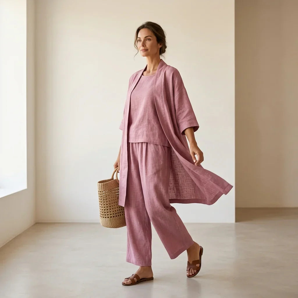 Sadie - Elegant Linen Three-Piece Set