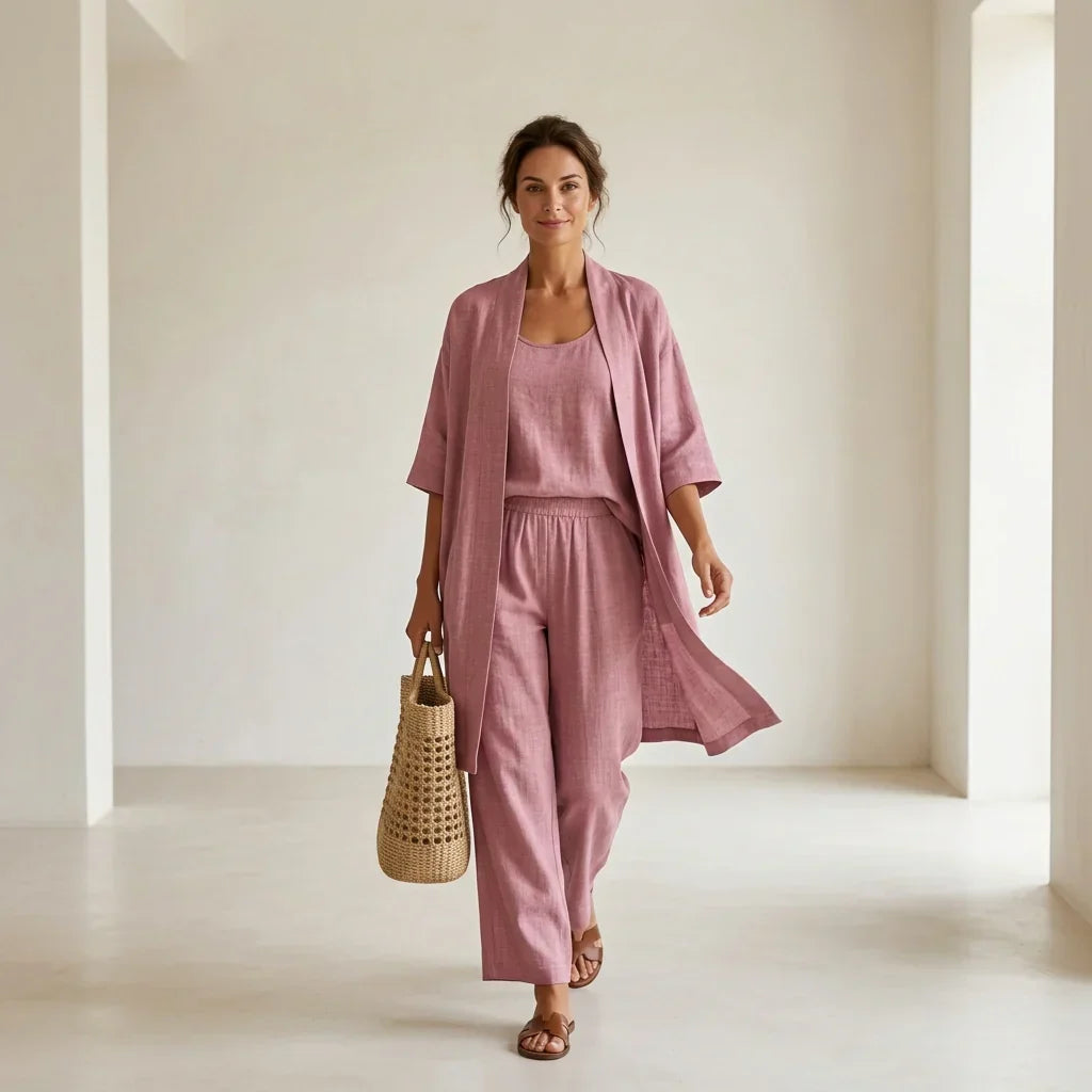 Sadie - Elegant Linen Three-Piece Set