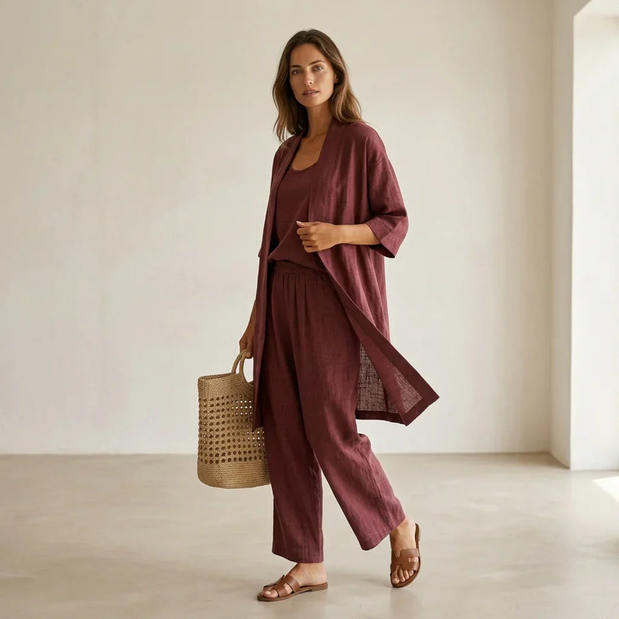Sadie - Elegant Linen Three-Piece Set