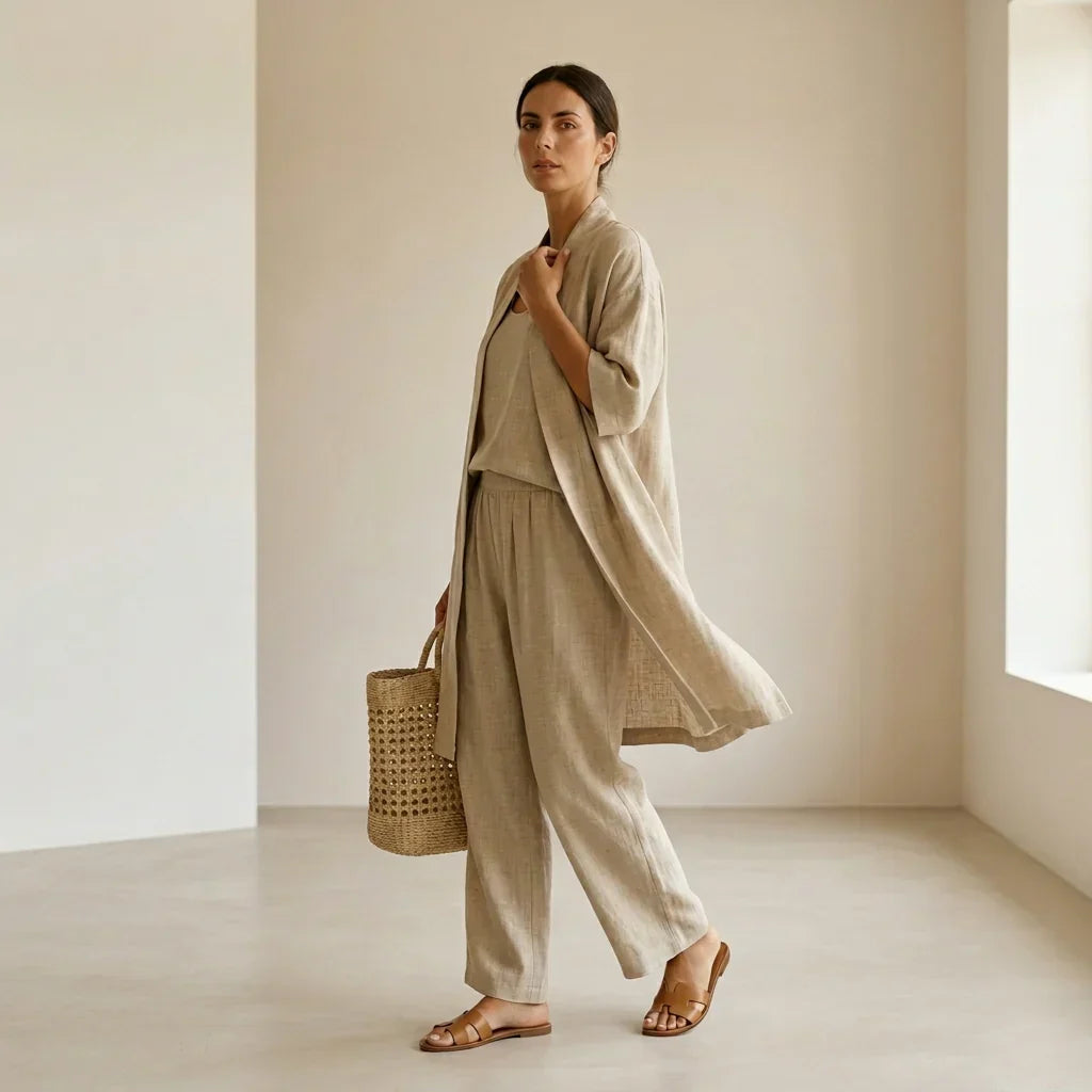 Sadie - Elegant Linen Three-Piece Set
