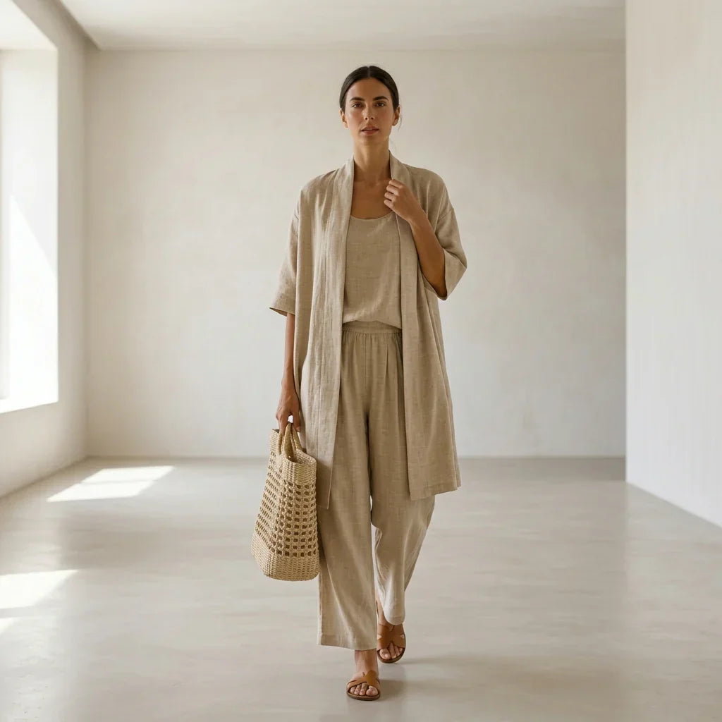 Sadie - Elegant Linen Three-Piece Set