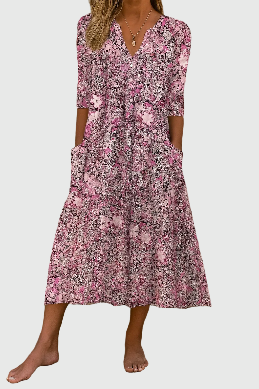 Rosa | Elegant Midi Dress