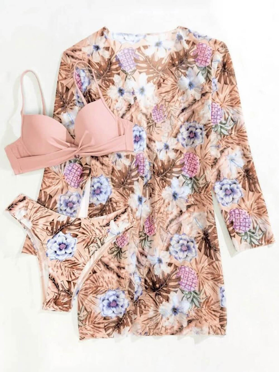 Lila Printed Swimsuit Set