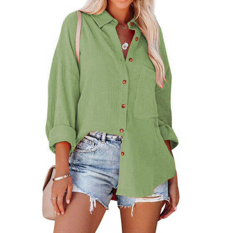 MADELYN | Casual Button Down Long Sleeve Blouse