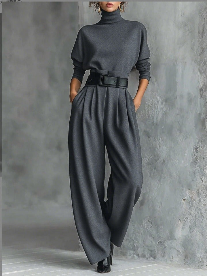 Nolya | Turtleneck Sweater & Straight Pants