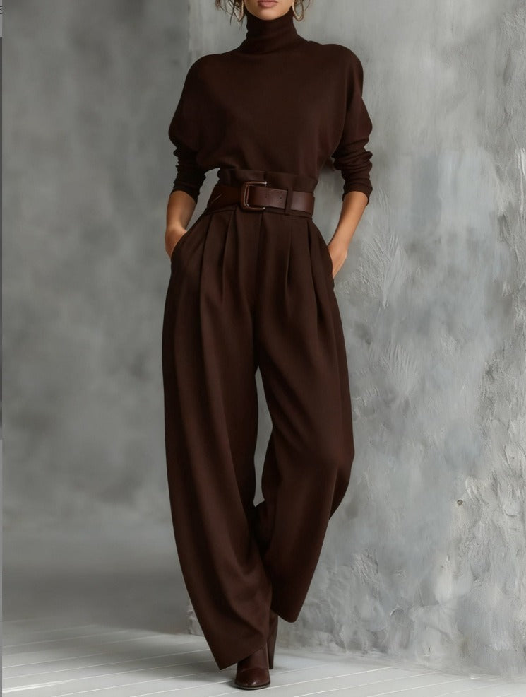 Nolya | Turtleneck Sweater & Straight Pants