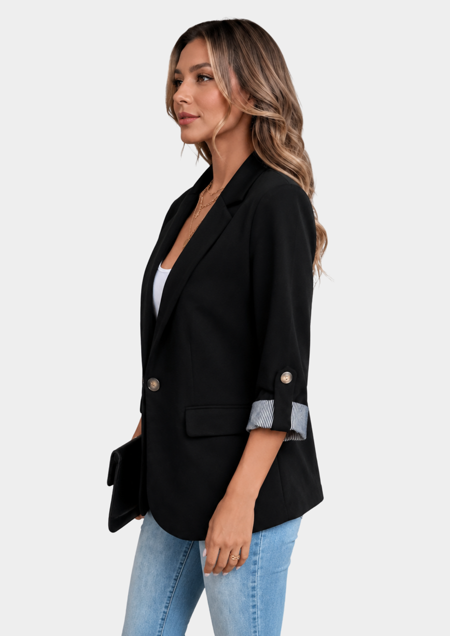 Women’s Slim Fit Blazer with Rolled Sleeves