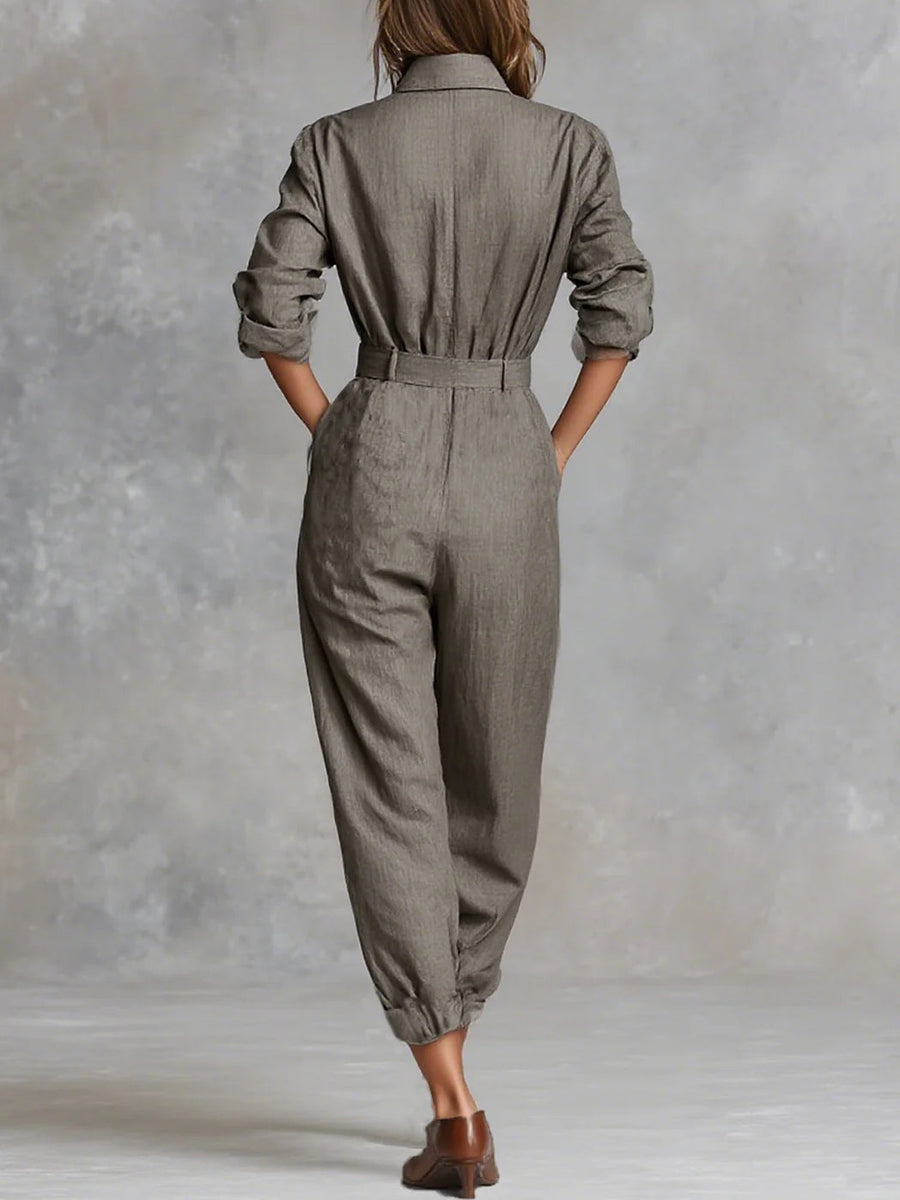 Liam Cotton and Linen Jumpsuit