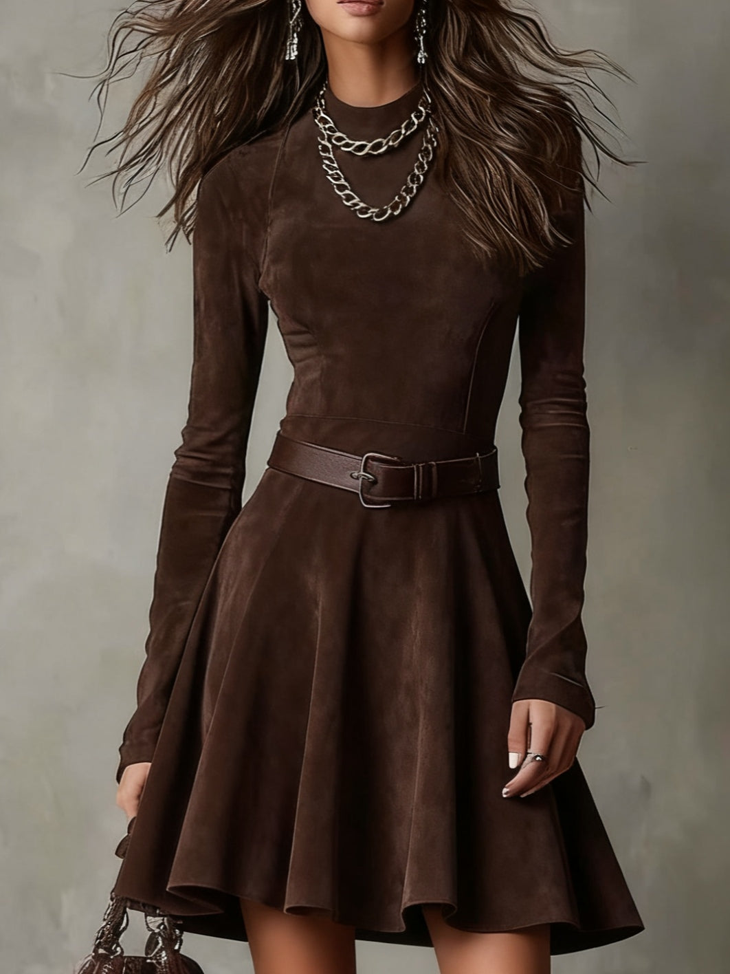 Lily | Vintage Suede Mini Dress