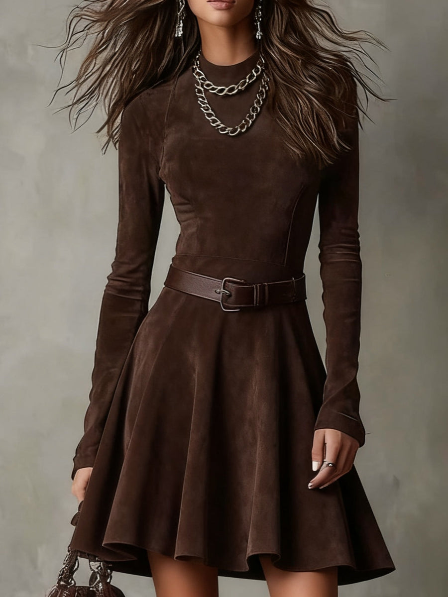 Lily | Vintage Suede Mini Dress