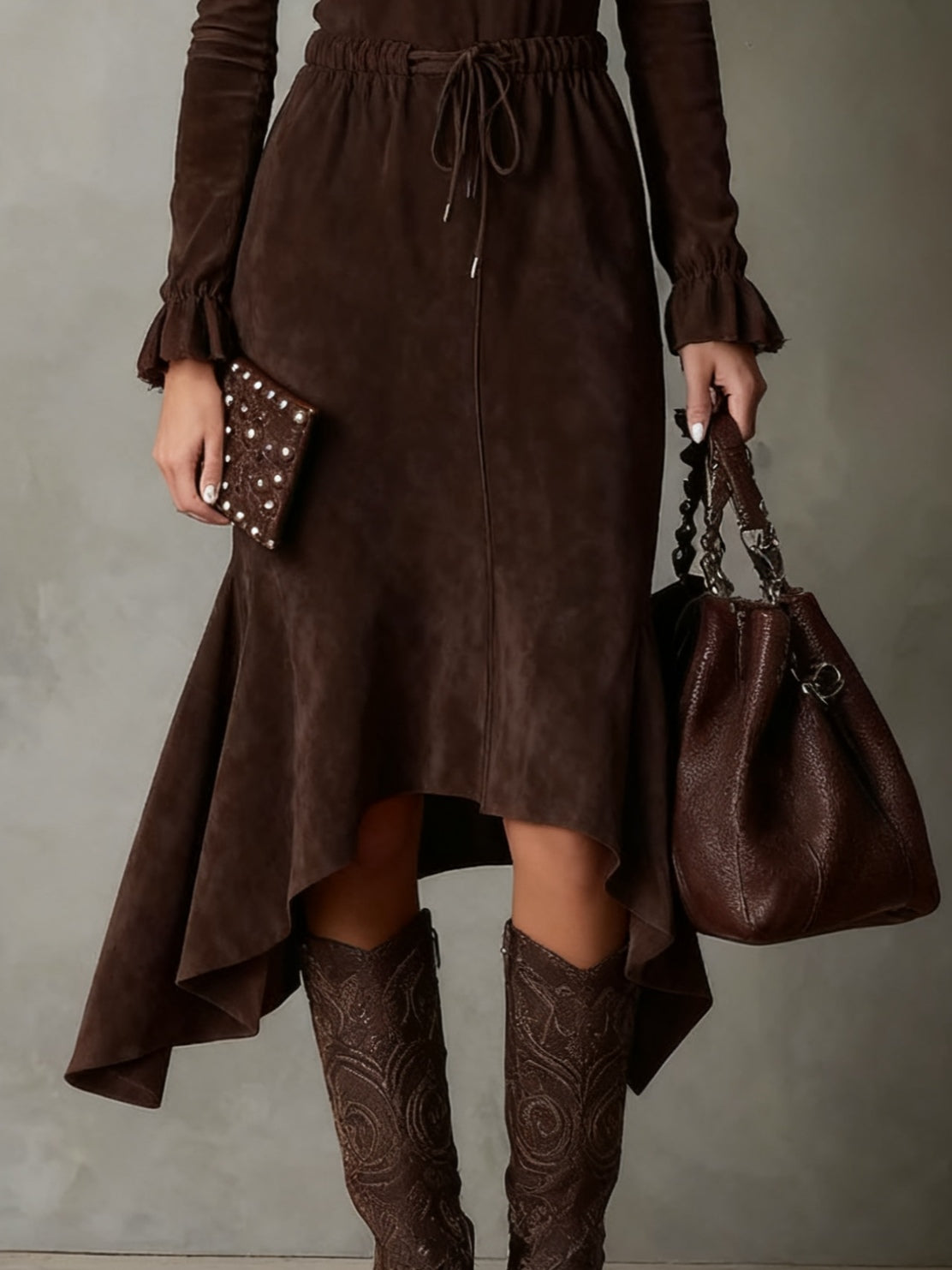 Ella | Drawstring Midi Dress