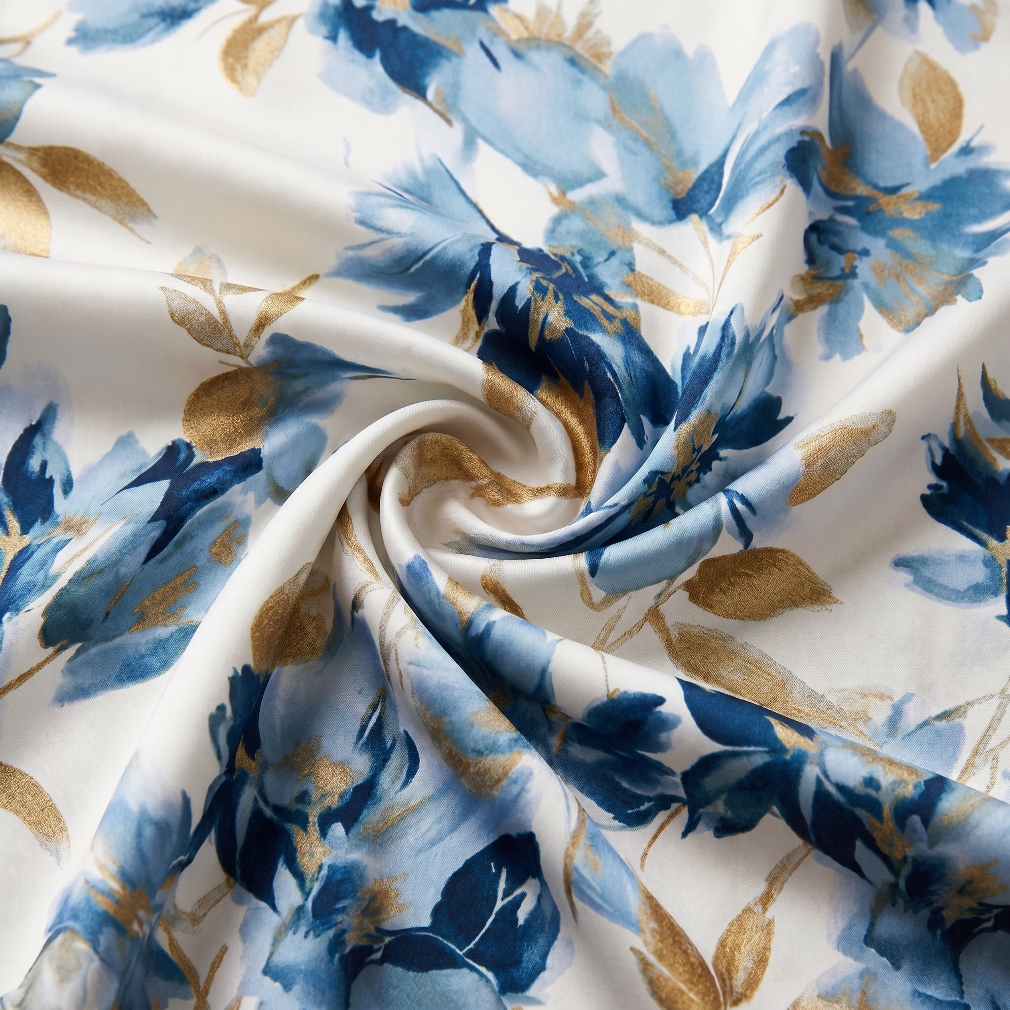 Elara | Floral Midi Dress with a Tie at the Waist