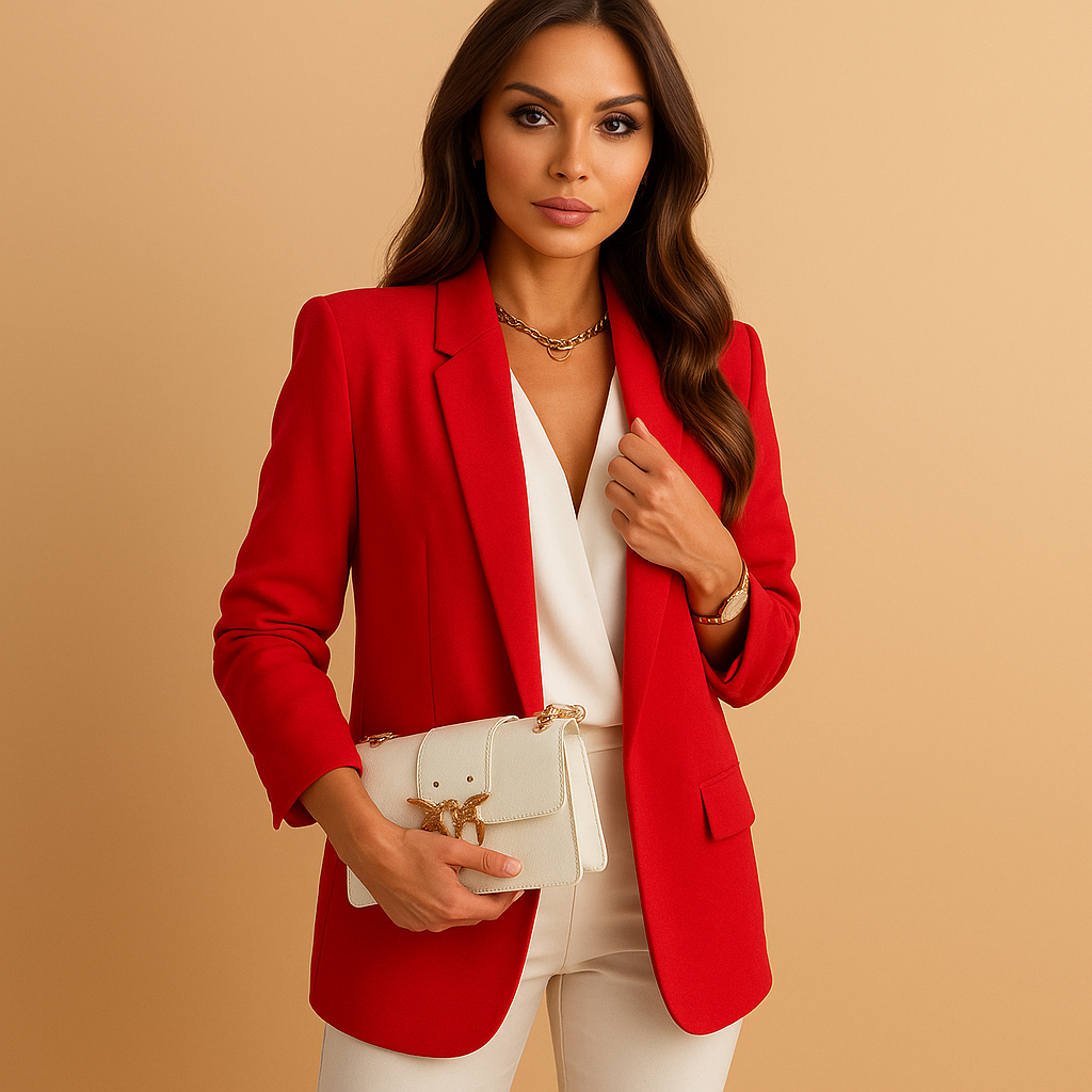 Women's Long Tailored Blazer Open Front – Structured Elegant Style