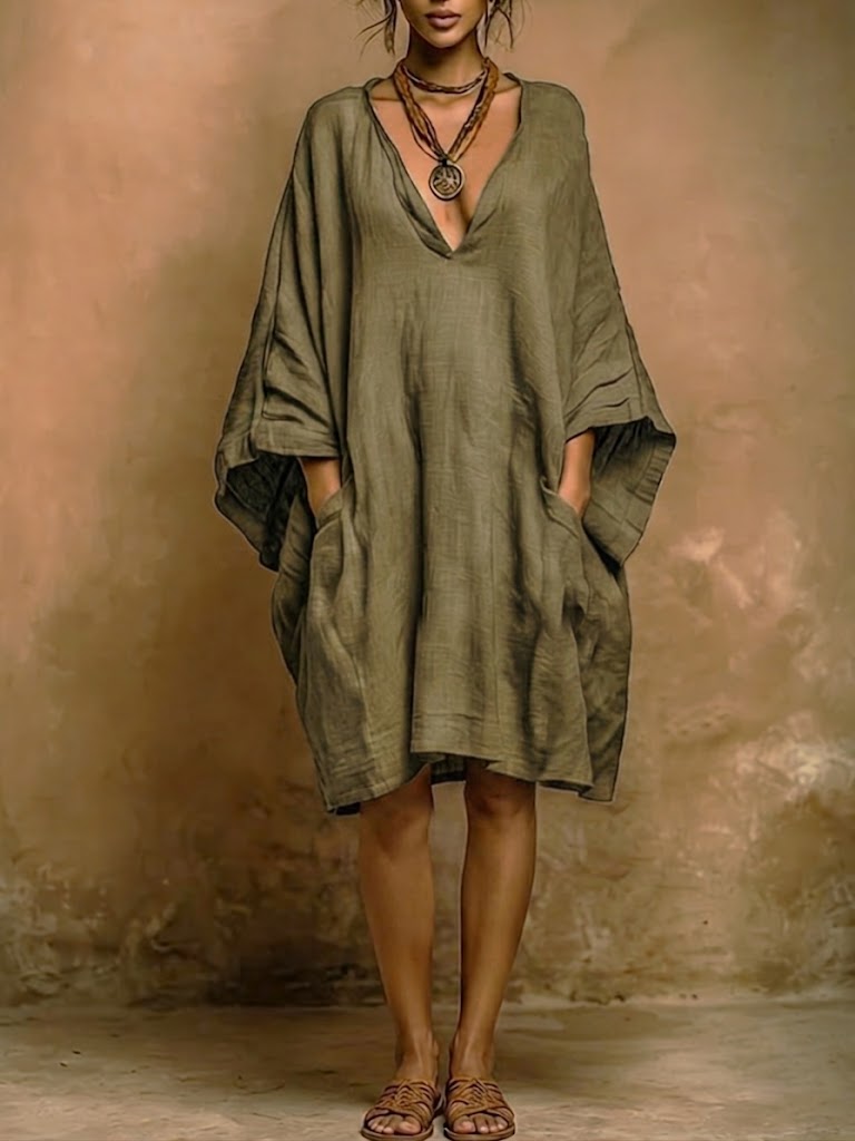 Fiorella – Relaxed Elegance Linen and Cotton Dress