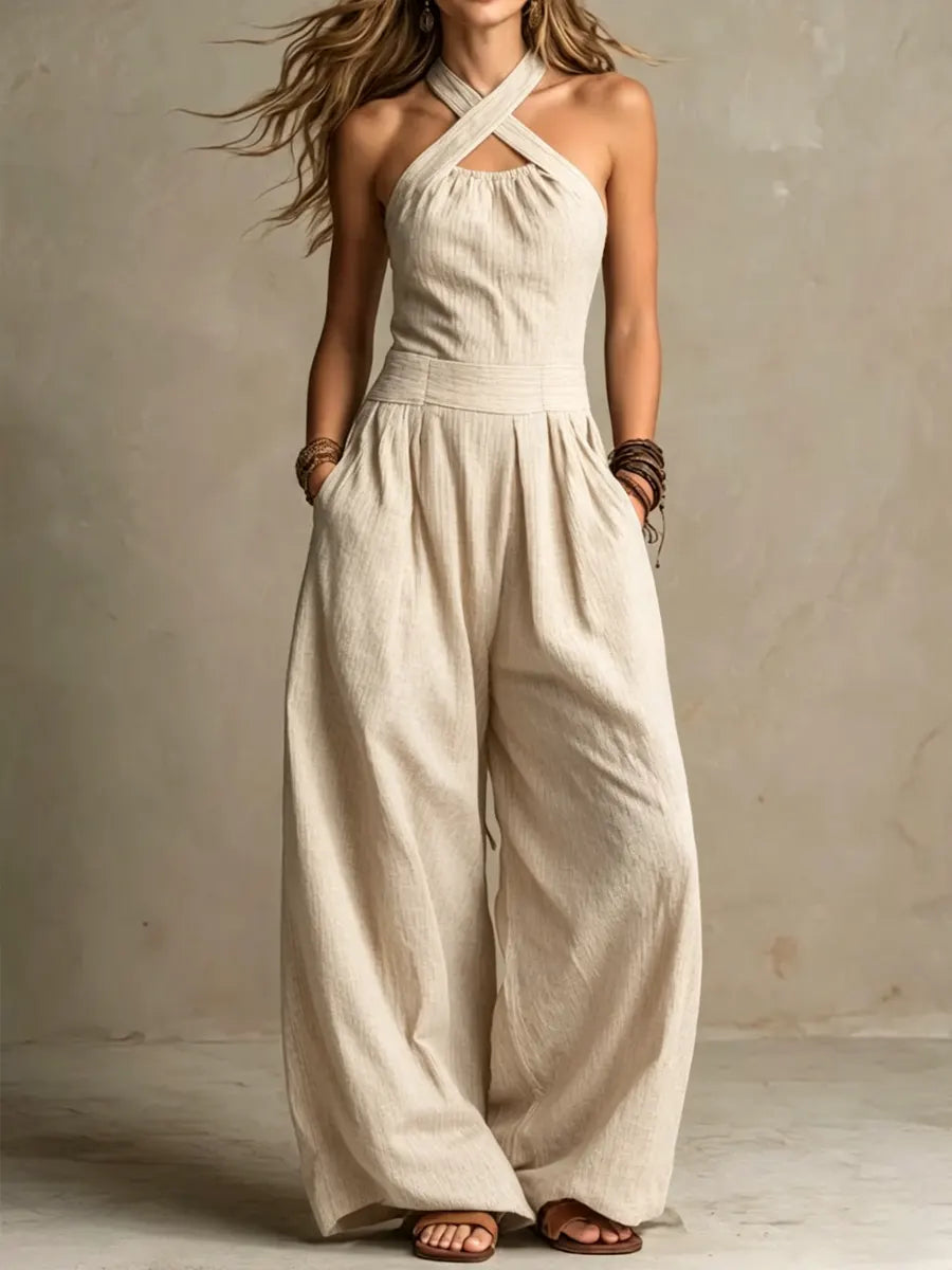 Bianca – Elegant Linen and Cotton Jumpsuit